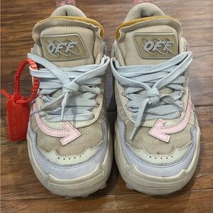 Trendy Beige and Pink Women's Sneakers